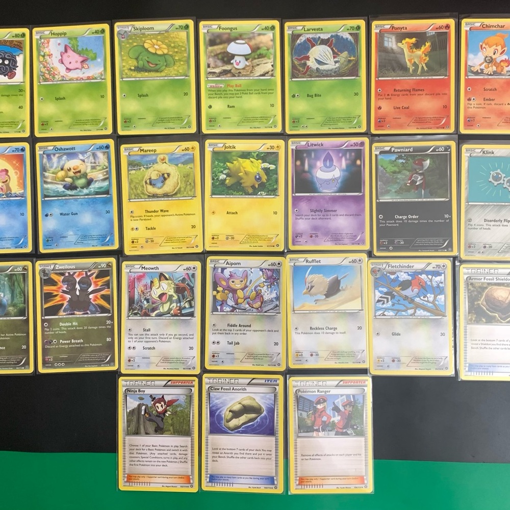 Pokémon Steam Siege Trading Cards - Card Lot Non-Holo TCG Cards